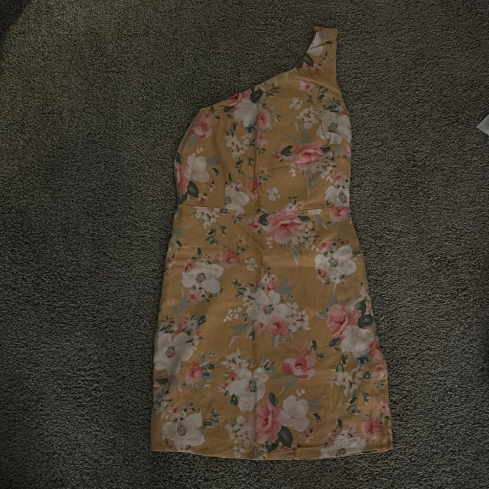 ABERCROMBIE & FITCH yellow one shoulder sundress XS NWT
